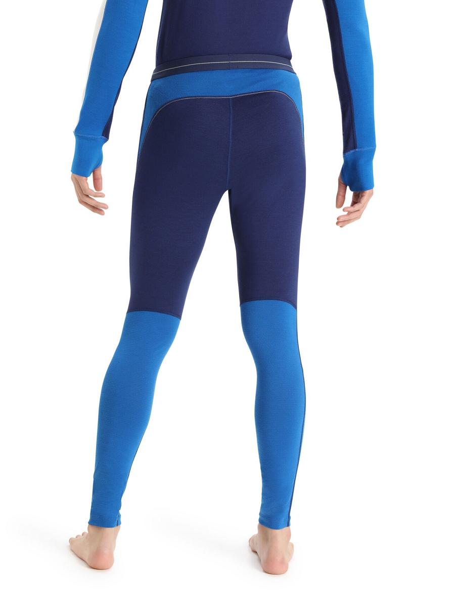 Men's Icebreaker Merino 260 ZoneKnit™ Merino Leggings Base Layers Royal Navy / Lazurite | CA 1616SGLO